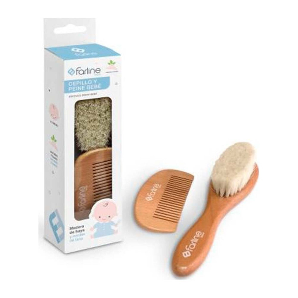 Farline Pack Con Peine Y Cepillo De Bebé, 1 Unidad
