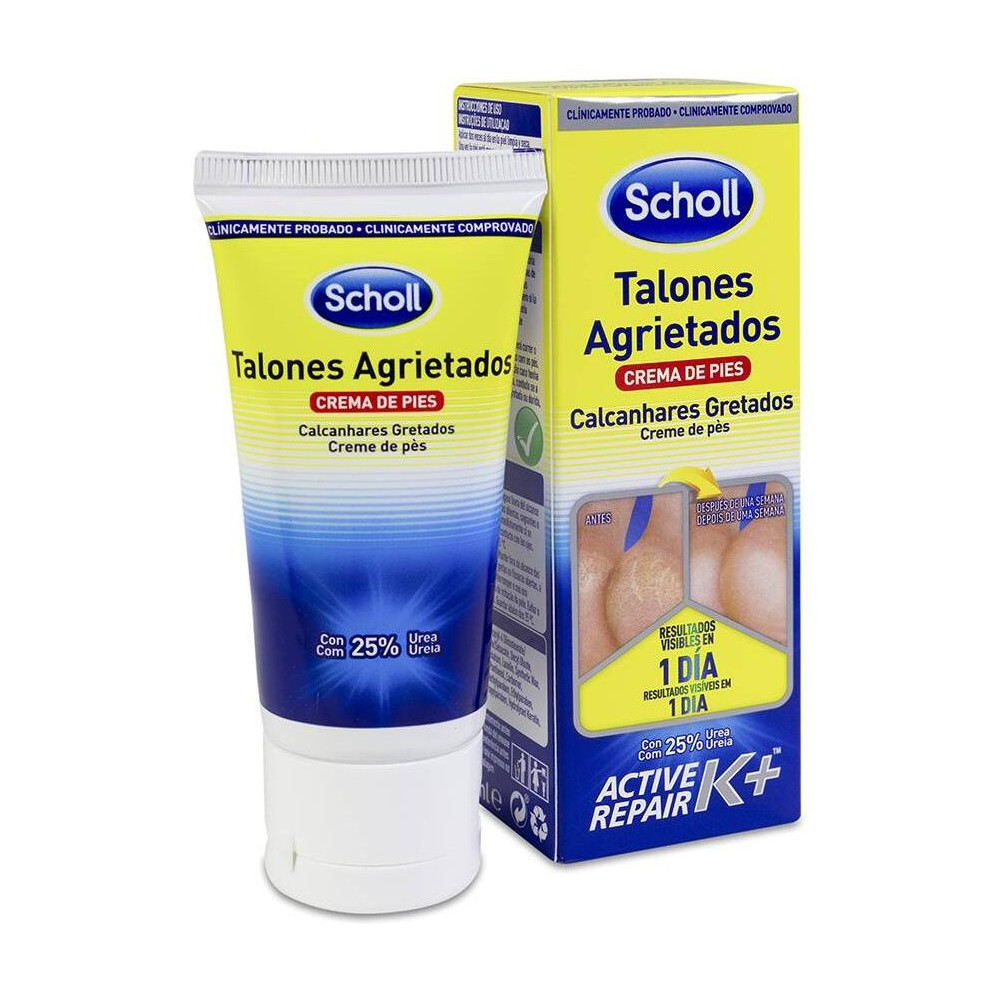 Scholl Crema Talones Agrietados Con Active Repair K+, 60 Ml