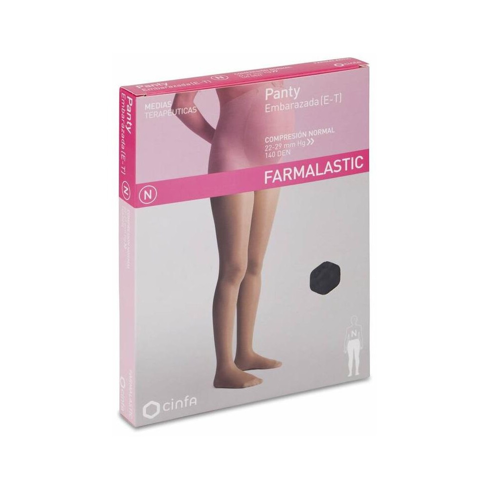 Panty Farmalastic Embarazada De Compresión Normal Talla Pequeña Color Negro, 1 Ud 2