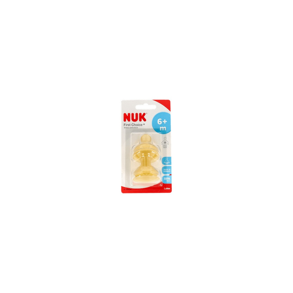 Nuk Tetina Látex Boca Ancha T2 Orificio M 2Uds