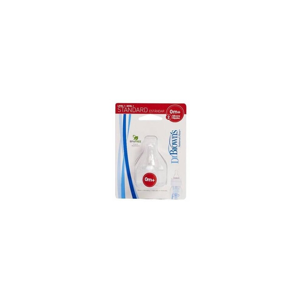 Dr. Brown´S Tetina Silicona Natural Flow Standard Recién Nacido 2Uds