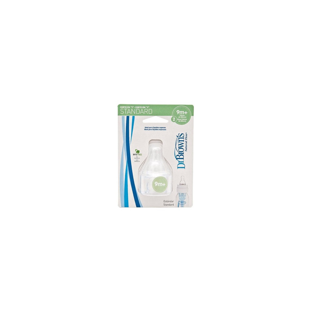 Dr. Brown'S Natural Flow Tetina Estándar Cereales +9M, 2 Uds
