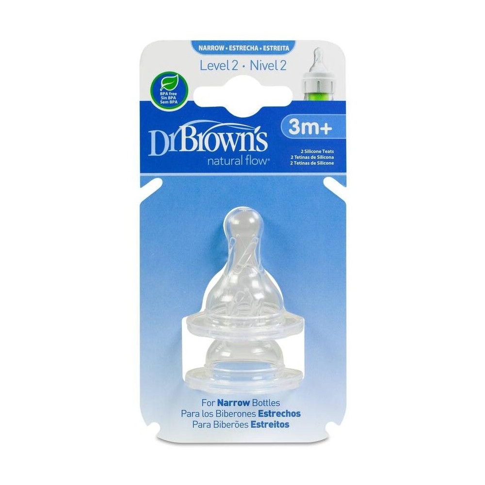 Dr. Brown'S Natural Flow Tetina Estándar Nivel 2, 2 Uds
