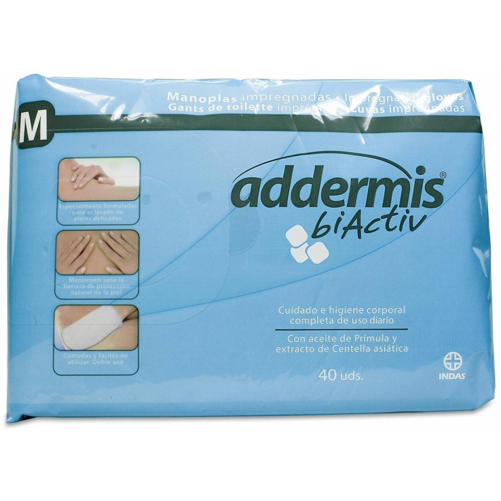 Addermis Biactiv Manoplas Impregnadas, 40 Uds