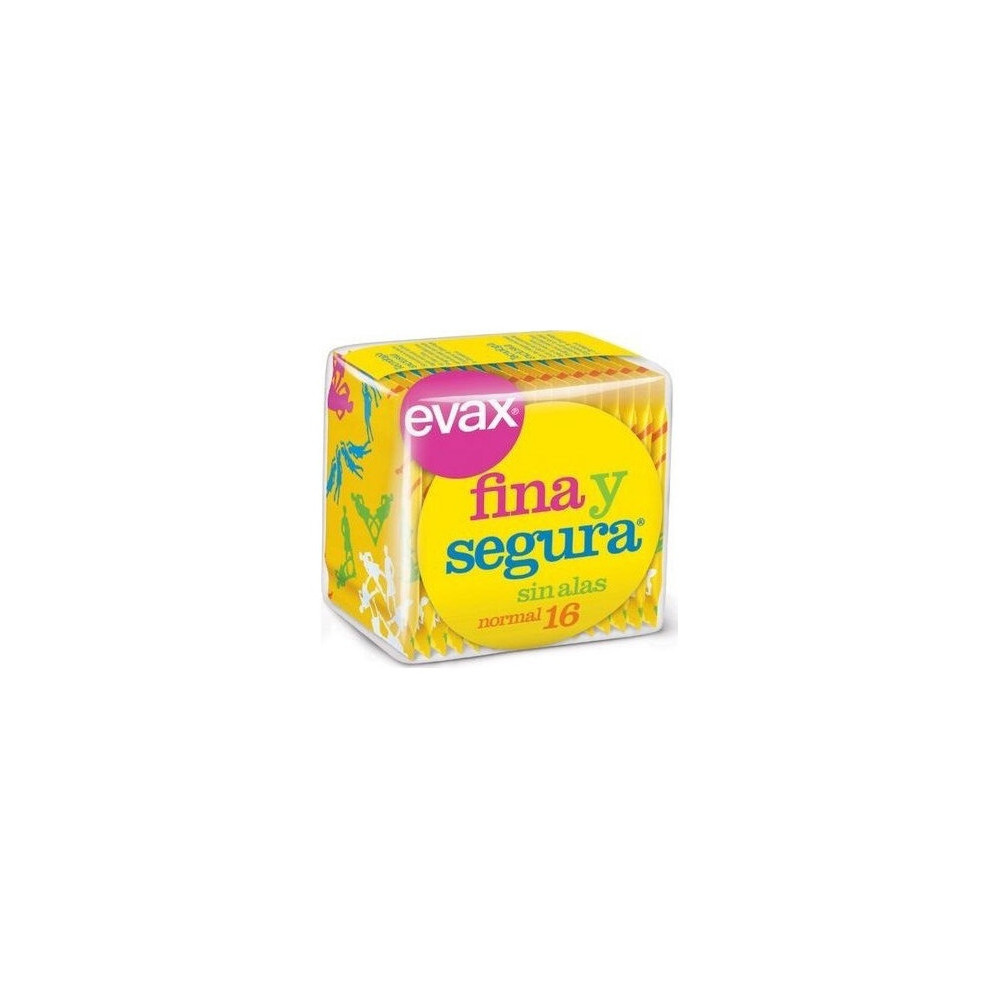 Evax Fina Y Segura Compresa Normal Sin Alas, 16 Uds