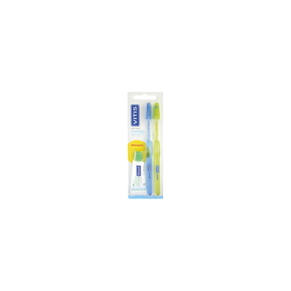 Pack Vitis Cepillo Medio + Pasta Dentífrica Regalo, 1 Ud