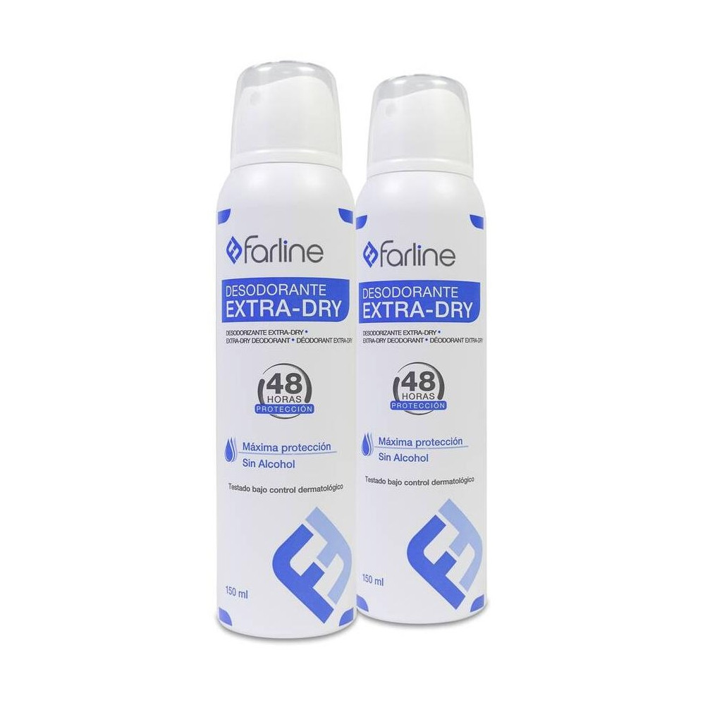 Duplo Farline Desodorante Spray Extra-Dry, 2 Uds