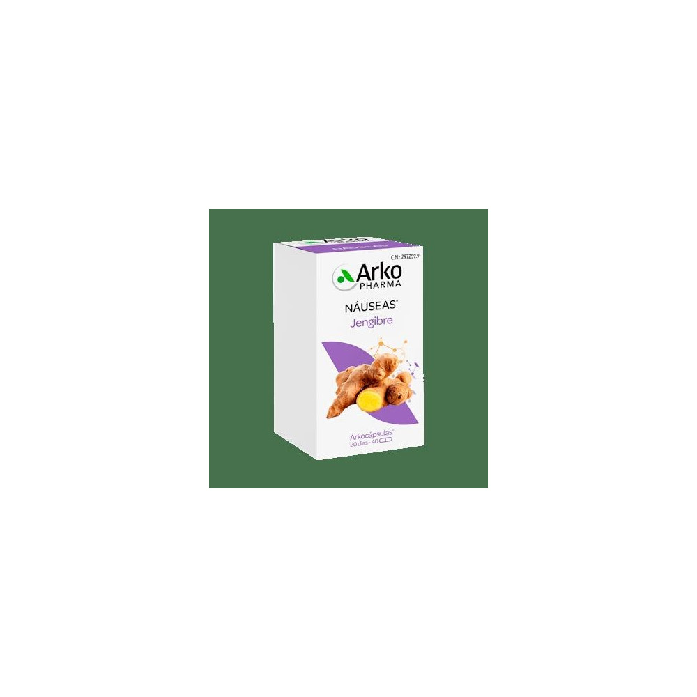 Arkopharma Arkocápsulas Jengibre 365 Mg, 40 Cápsulas