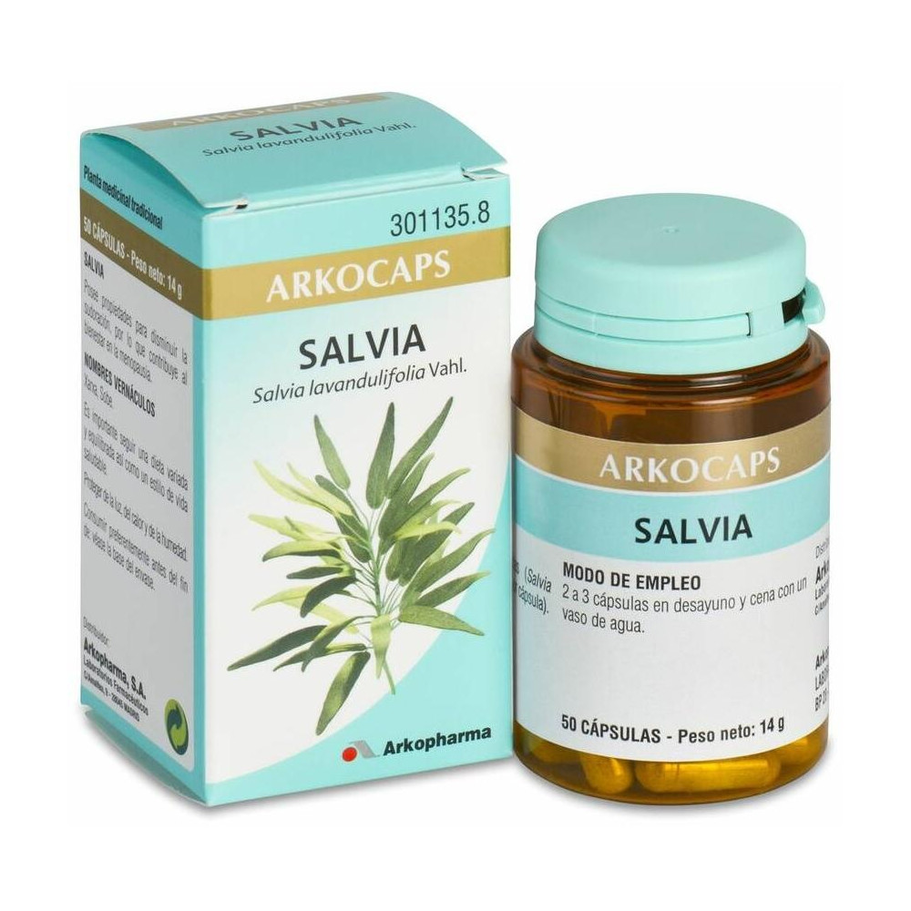 Arkopharma Arkocápsulas Salvia, 50 Cápsulas