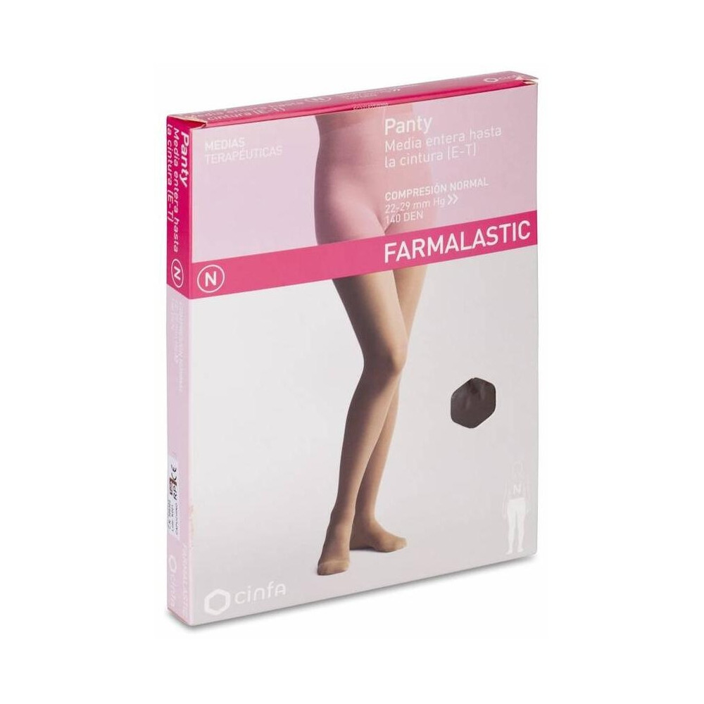 Farmalastic Panty-Media Hasta La Cintura (E-T) Comp. Normal T-Reina Plus Capuchino 1Ud