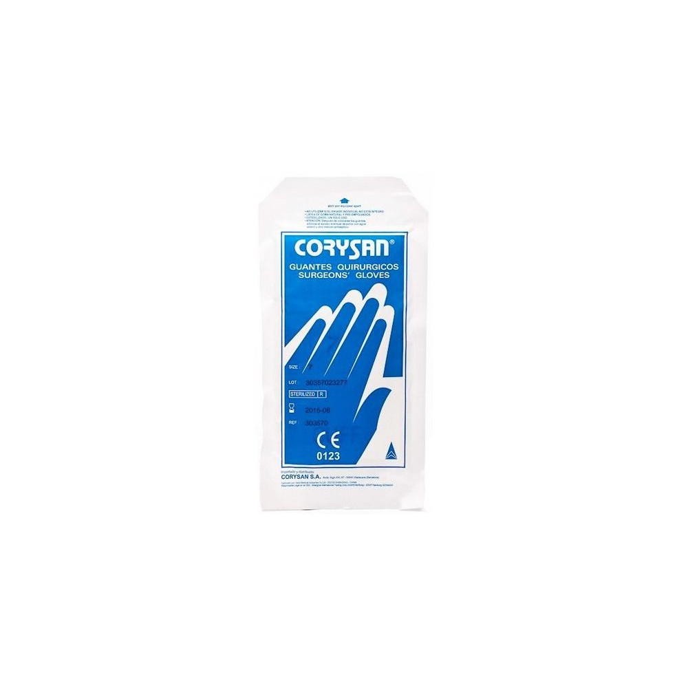 Corysan Guantes Quirúrgicos Esterilizados Talla 7.5, 1 Par