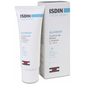 Isdin Acniben Gel-Crema Control De Brillos Y Granos, 40 Ml