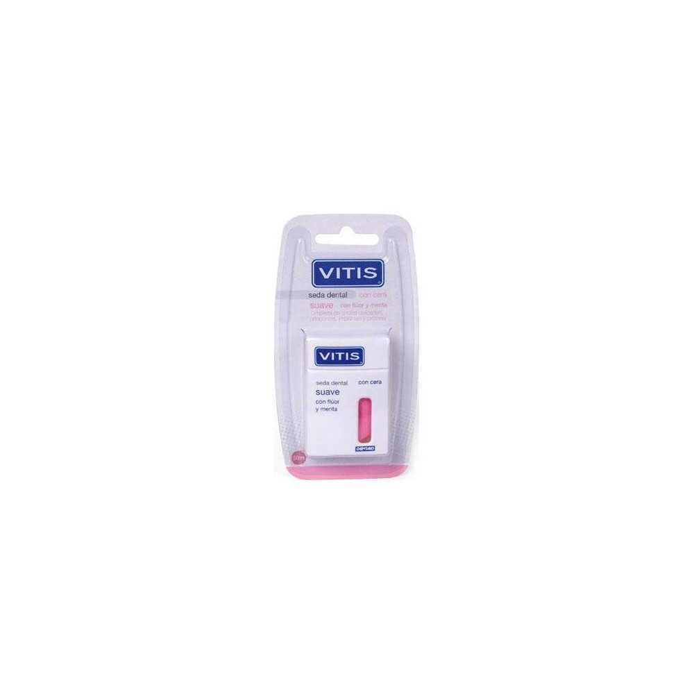 Vitis Seda Dental Con Cera, Flúor Y Menta Suave 50 M, 1 Ud