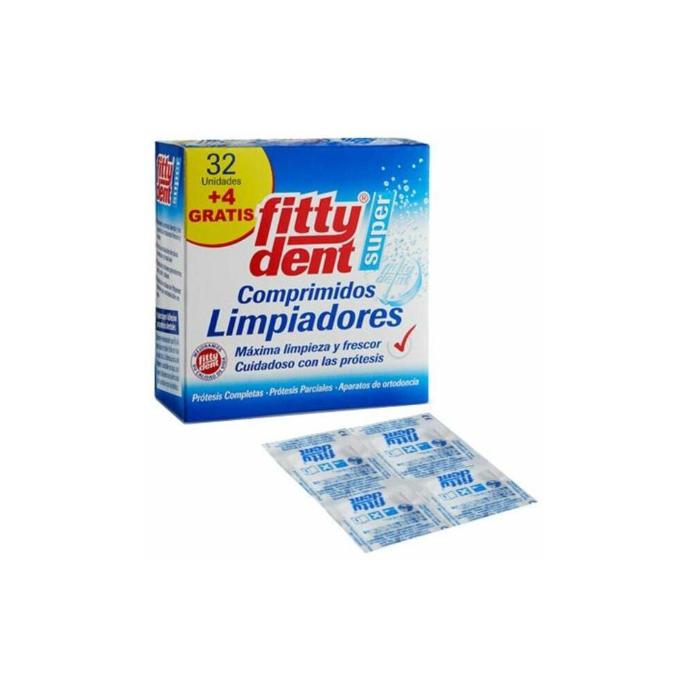 Fittydent Super Limpieza Prótesis Dental 32 Comp