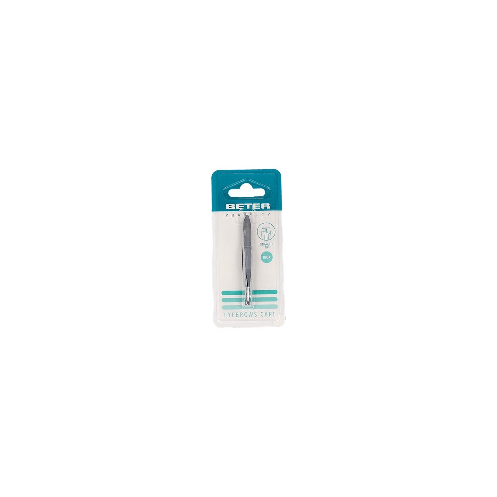 Beter Pinza De Depilar Punta Recta Cromada, 1 Ud