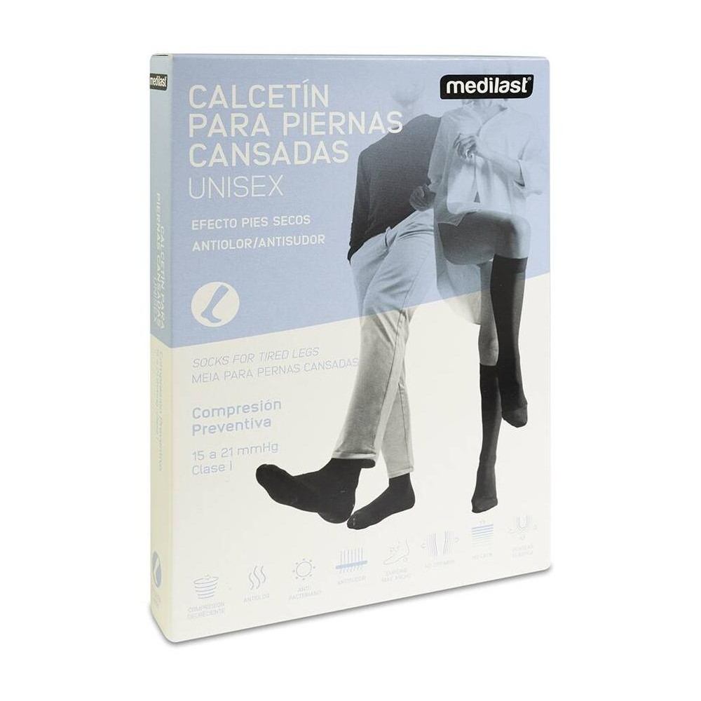 Medilast Calcetín Confort Térmico Negro Talla Xl, 1 Ud