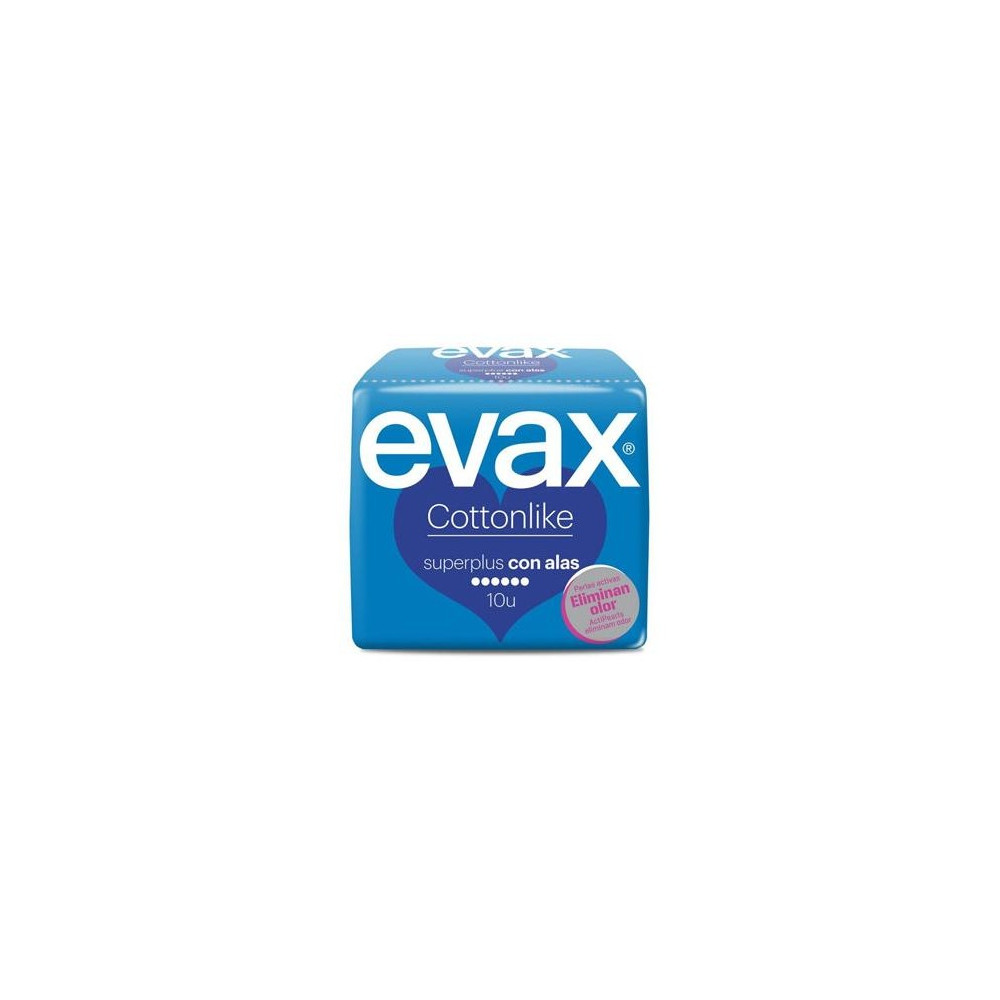 Evax Compresas Cottonlike Superplus Con Alas 10Uds