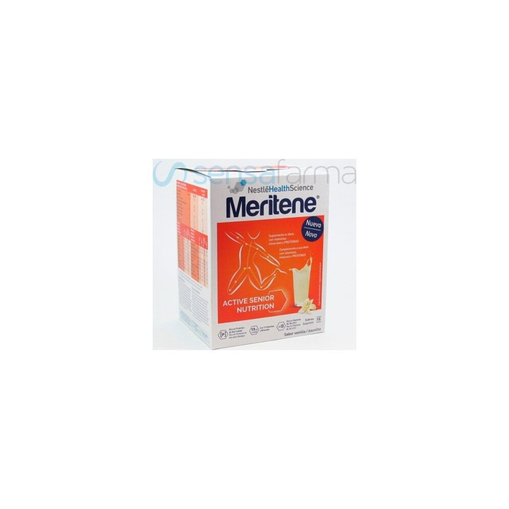 Meritene Fuerza Y Vitalidad Batido Sabor Vainilla, 15 Sobres