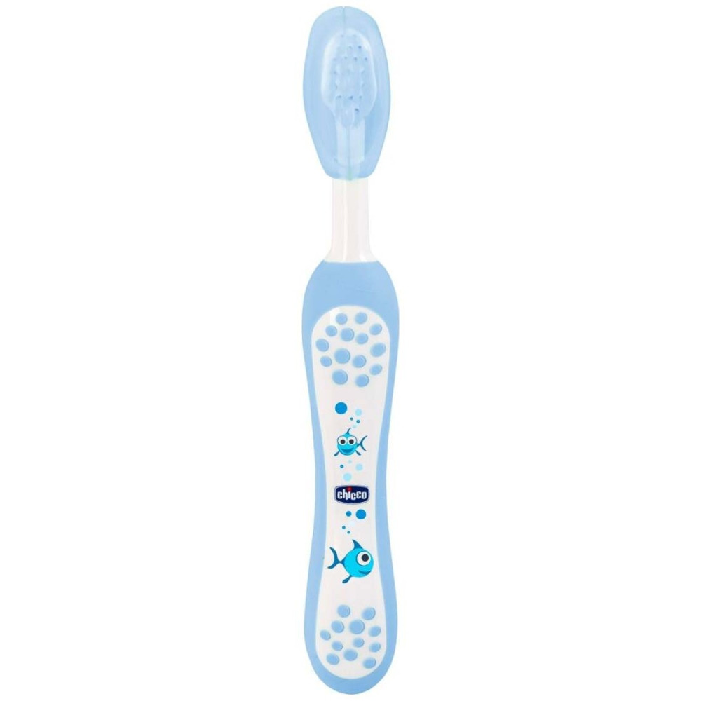 Chicco Cepillo De Dientes De Cerdas Suaves 6M+ Azul, 1 Ud