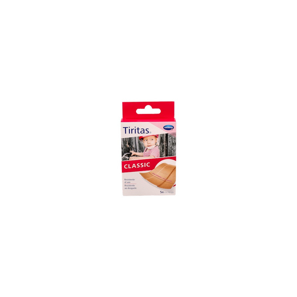 Tiritas Classic Apósito Adhesivo Precortado 6 X 10 Cm, 5 Uds