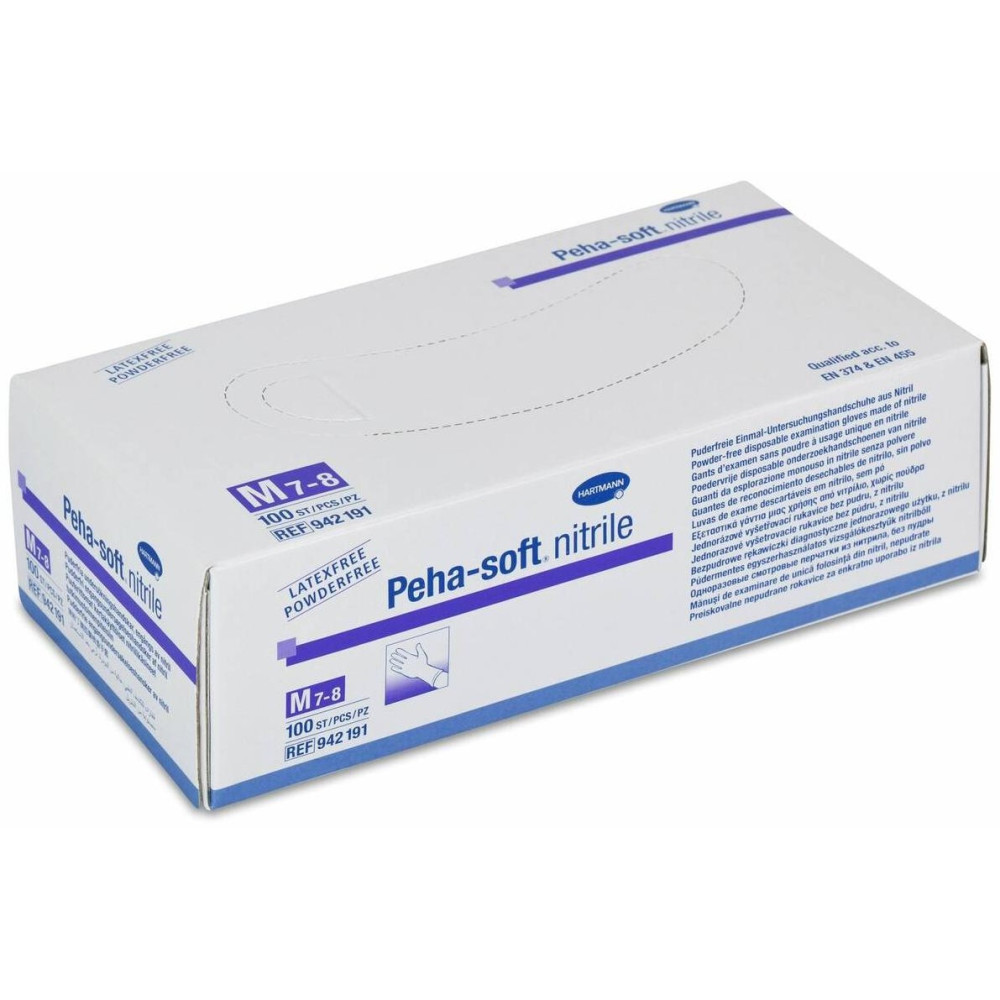 Peha-Soft Guantes Desechables Nitrile Fino Talla M 100Uds