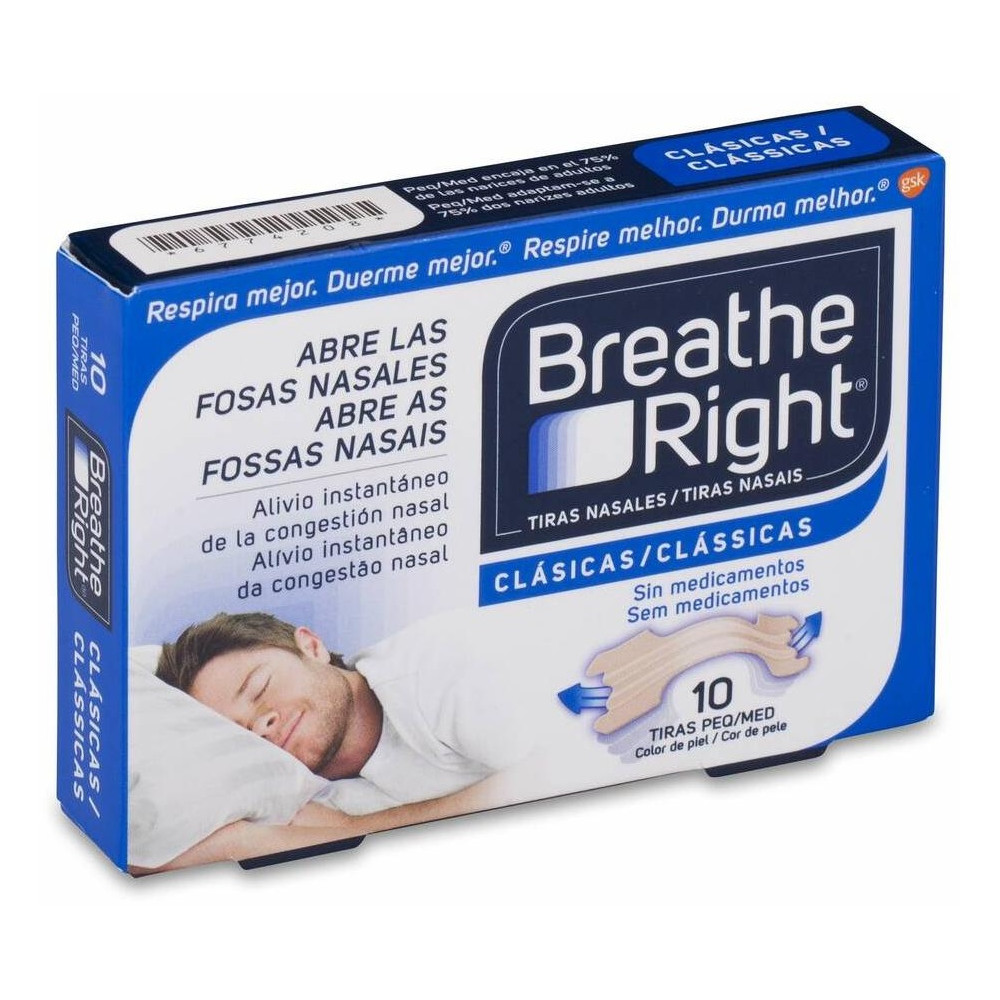 Breathe Right Tira Adhesiva Nasal Talla Pequeña-Mediana, 10 Uds 2