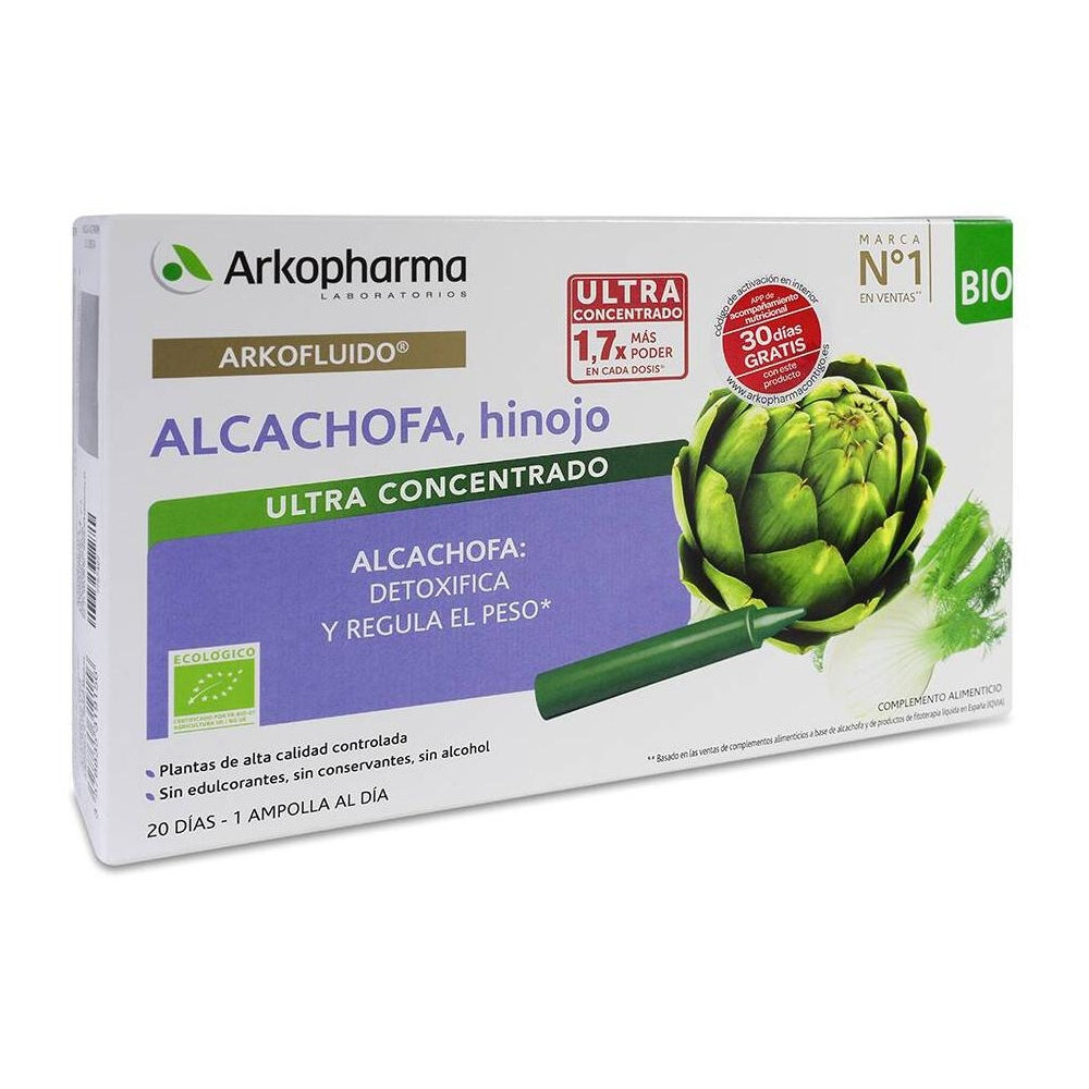 Arkopharma Arkofluido Alcachofa E Hinojo, 20 Ampollas