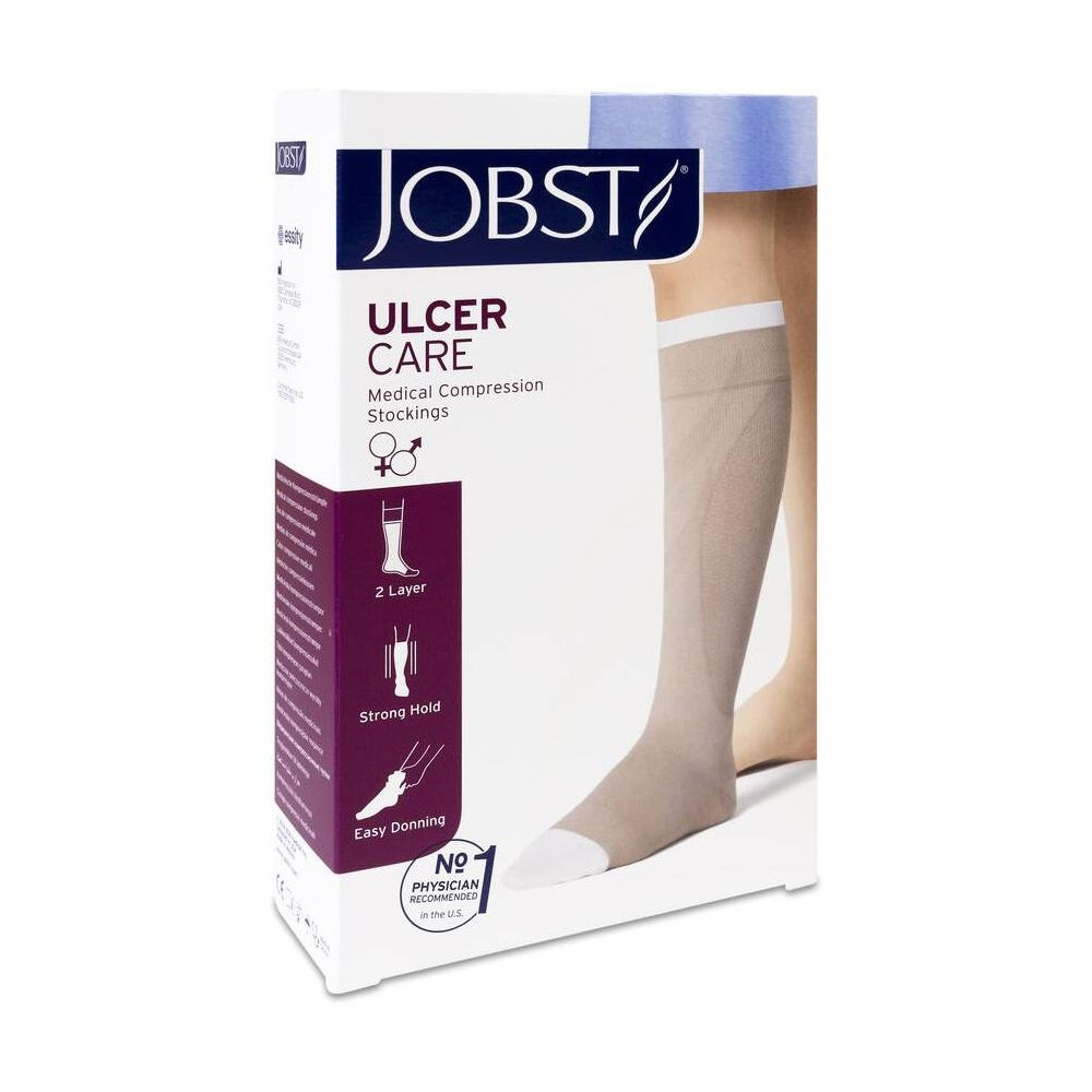 Jobst Ulcercare Media Compresión Fuerte Sin Cremallera Beige Talla 2Xl, 1 Unidad