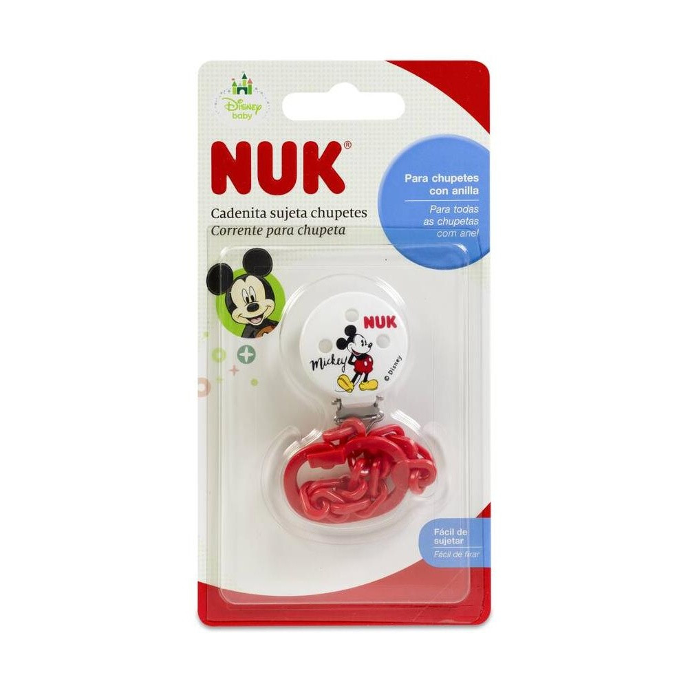 Nuk Cadenita Sujeta Chupetes Mickey Mouse 1U