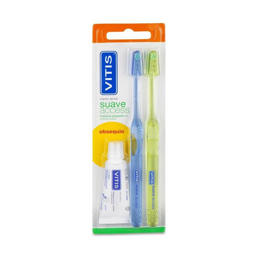 Pack Suave Acces 2 Cepillos Pasta Anticaries 15Ml.