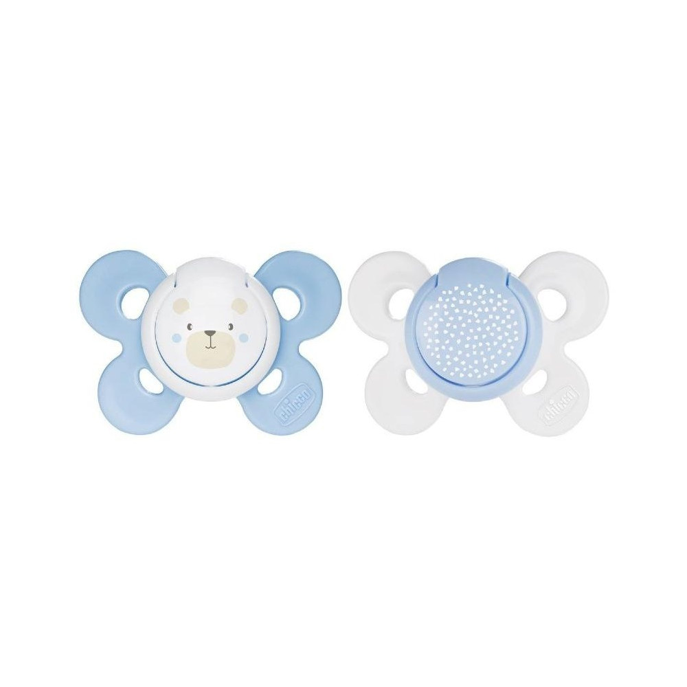 Chicco Physio Comfort Chupete De Silicona De 16-36 Meses Tonos Azules, 2 Unidades