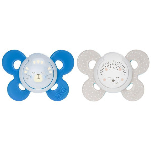 Chicco Physio Comfort Chupete De Silicona De 16-36 Meses Tonos Azules, 2 Unidades