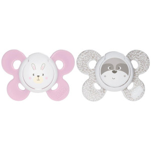 Chicco Physio Comfort Chupete De Silicona De 0-6 Meses Tonos Rosas, 2 Unidades