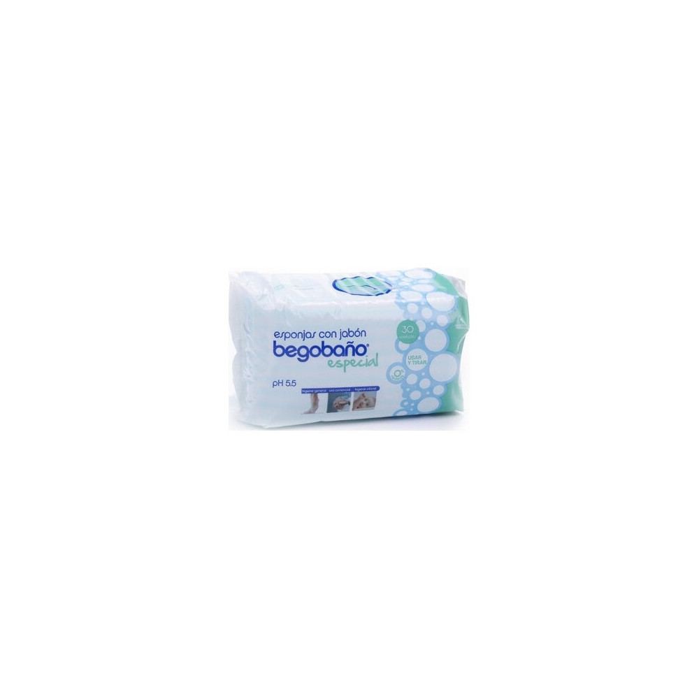 Begobaño Esponja Enjabonada Desechable 30Uds