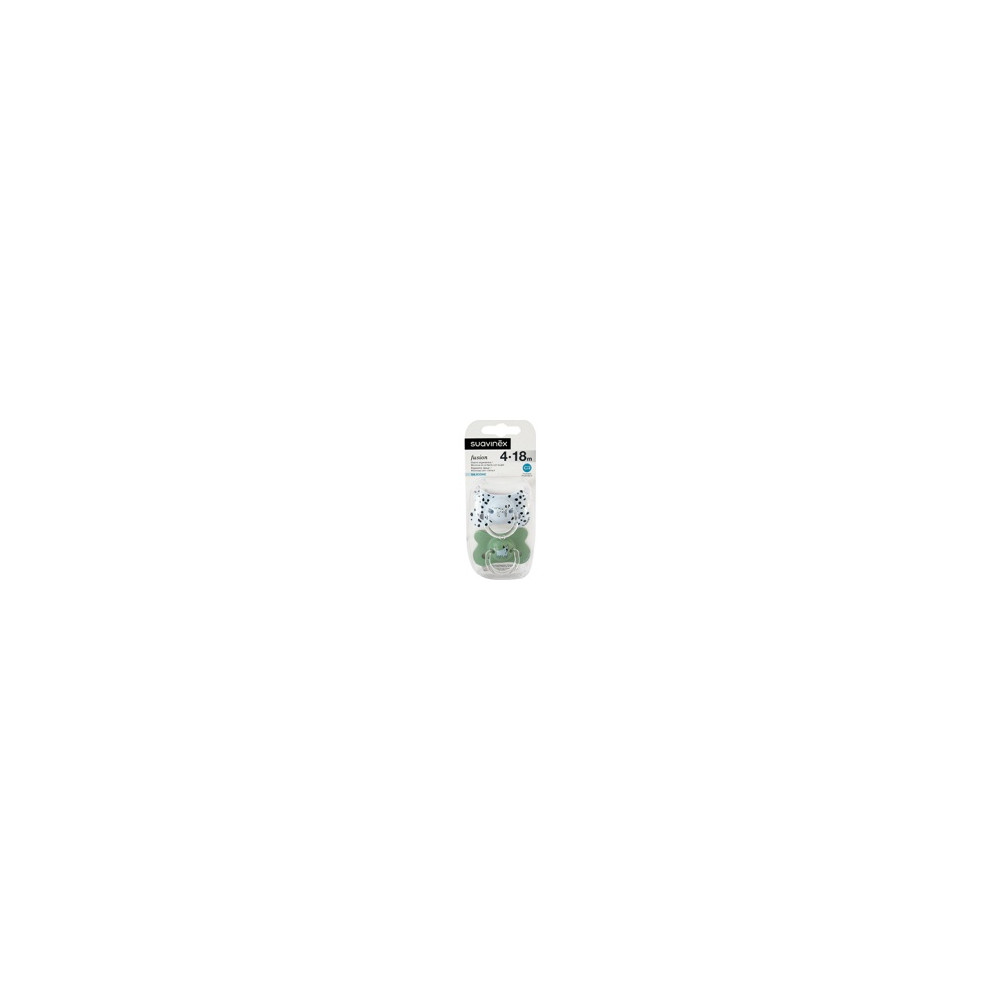Suavinex Chupete Fusion Con Tetina Fisiológica De Silicona 6-18 Meses, 2 Uds