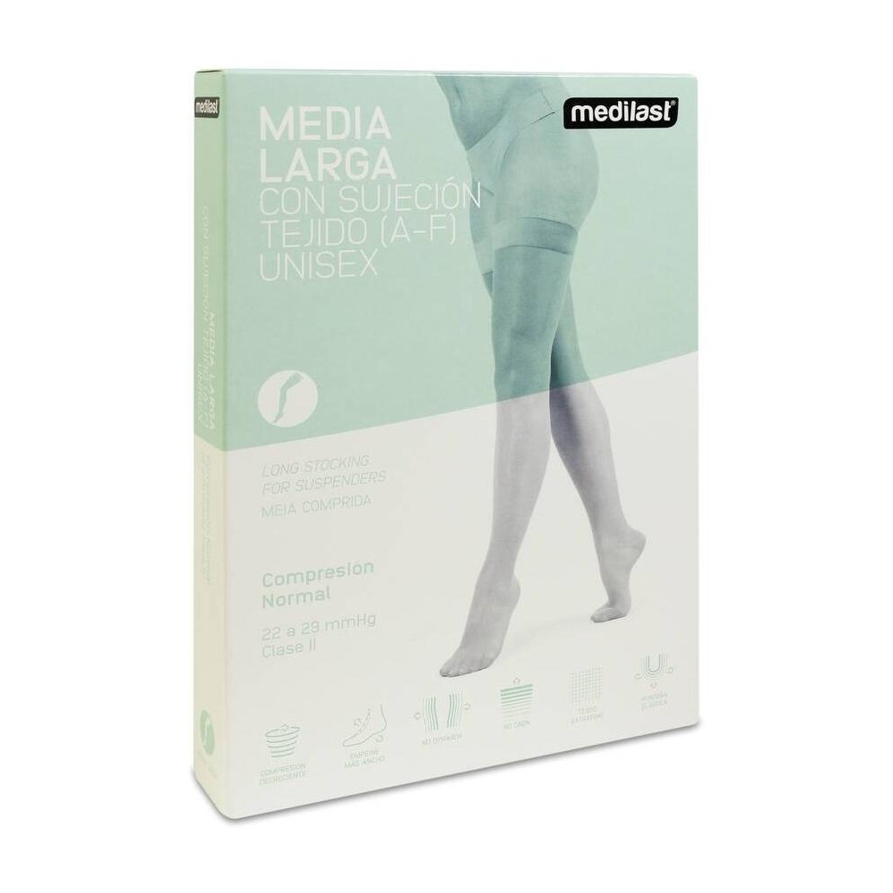 Medilast Media Larga De Compresión Normal Beige Talla Mediana, 1 Ud