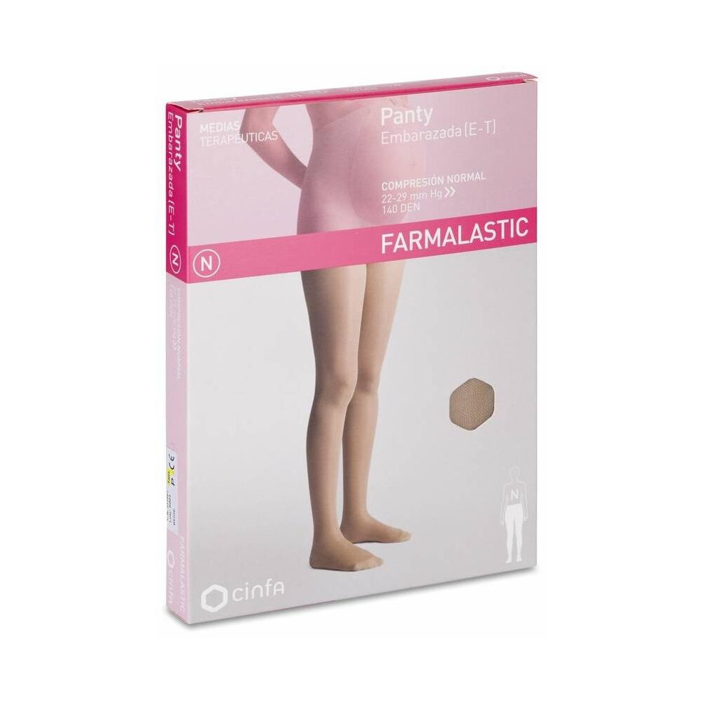 Panty Farmalastic Embarazada De Compresión Normal Talla Pequeña Color Beige, 1 Ud