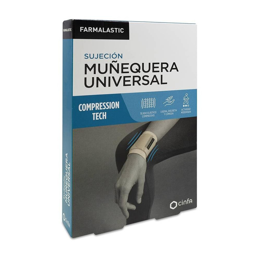 Farmalastic Innova Muñequera Velcro Beige Talla Grande/Extragrande, 1 Ud