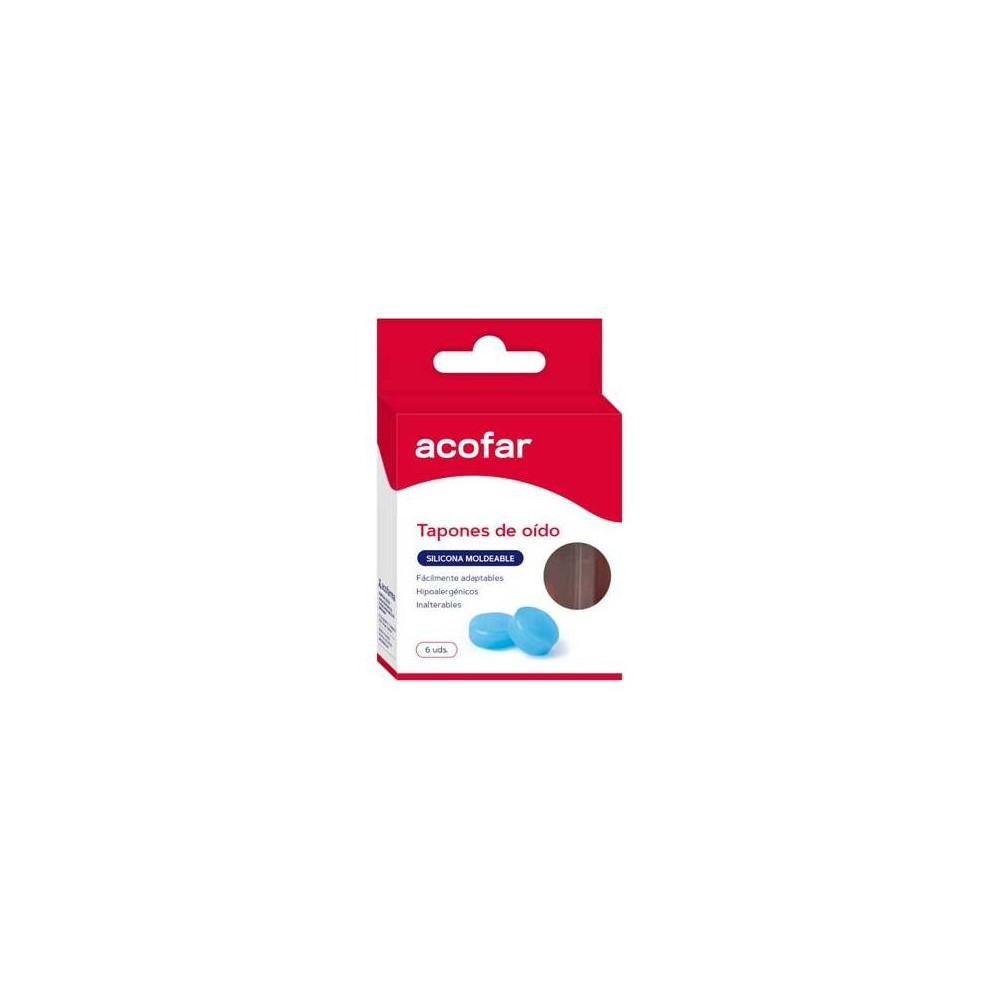 Acofar Tapones Oidos Silicona Moldeada Infantiles 6Uds