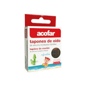 Acofar Tapones Oidos Silicona Moldeada Infantiles 6Uds