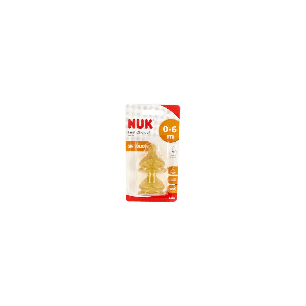 Nuk Tetina Látex Boca Ancha T1 Orificio M 2Uds