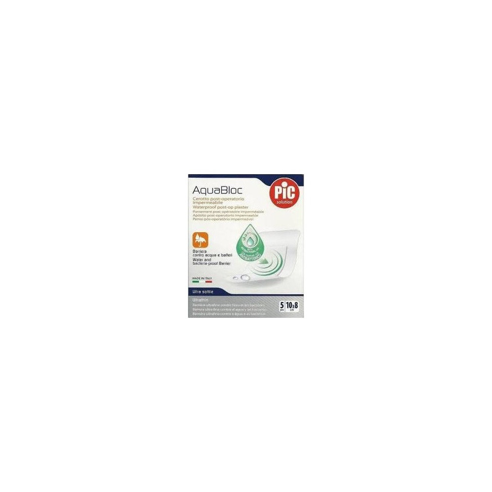 Pic Aquabloc Post Op Antibacteriano Aposito Esteril 10 X 8 Cm 5