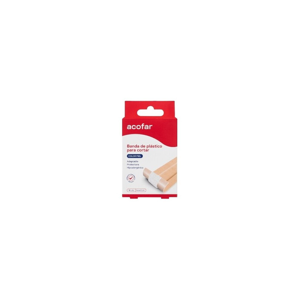 Acofar Tiritas Hipoalerg Piel 10X6Cm 10U
