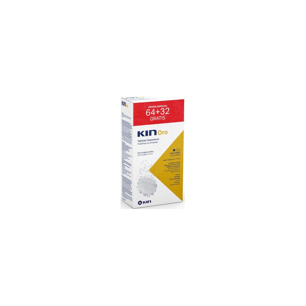 Kin Oro Tabletas Efervescentes Prótesis Dentales 64+32Uds