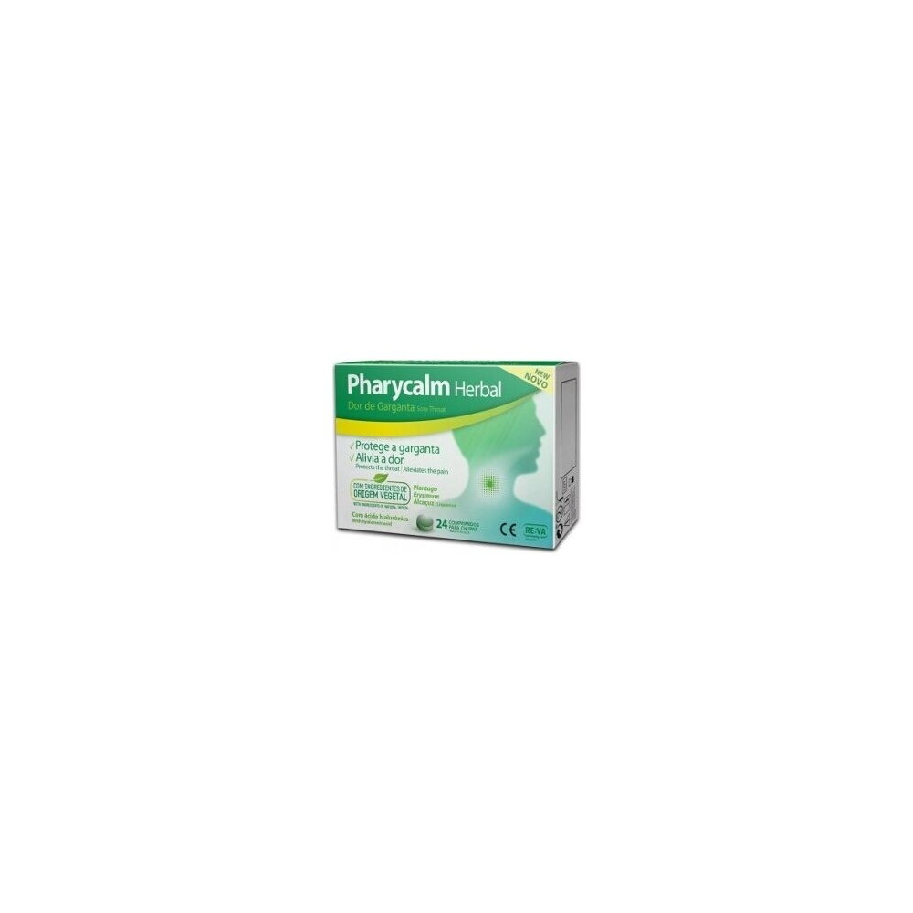 Pharycalm Herbal Plantaga Erysimum Regaliz 24 Comprimidos