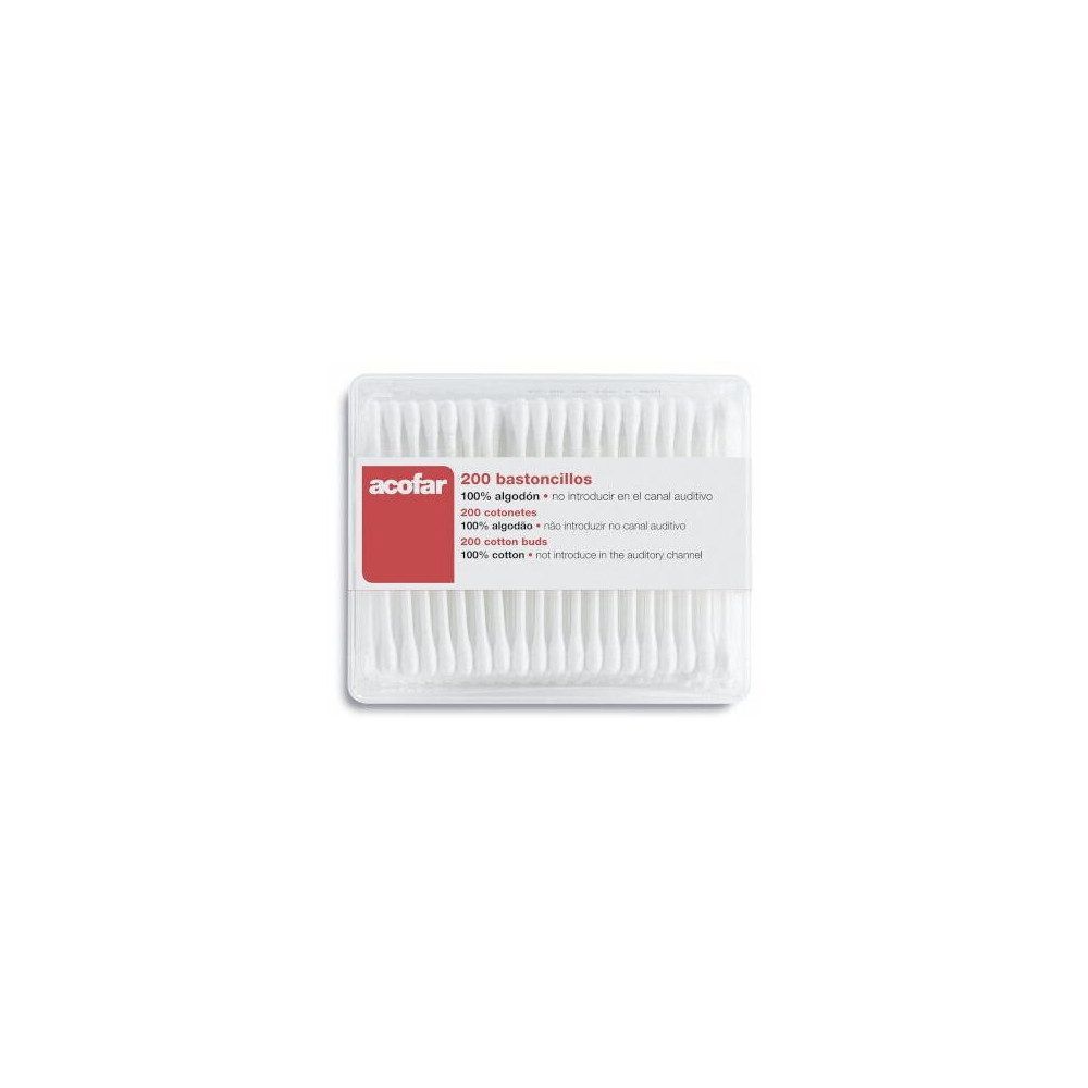 Acofar Bastoncillos Algodon Caja 200 U