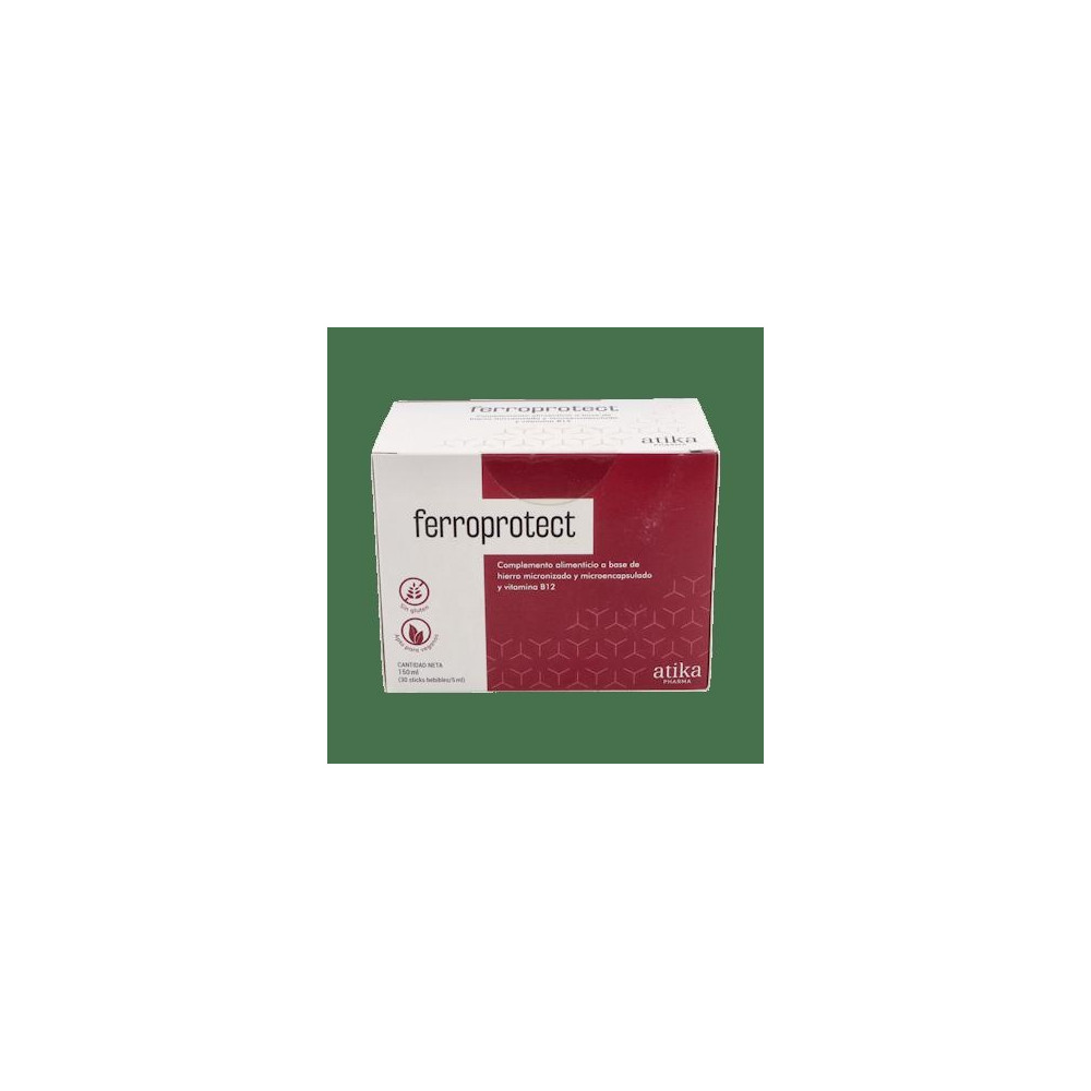 Atika Ferroprotect Suplemento De Hierro Y Vitamina B12 30 Sticks