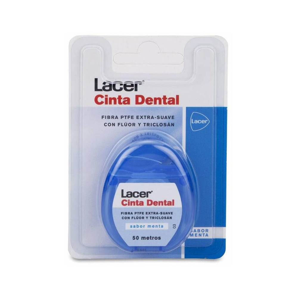 Cinta Dental Lacer Fluor-Triclosan-Menta 50Metros