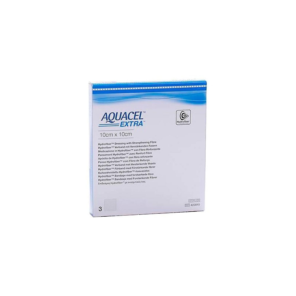 Convatec Aquacel Extra Aposito Hidrofibra 10X10Cm 10Uds