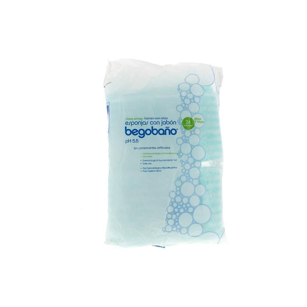 Begobaño Esponja Enjabonada Desechable 24Uds